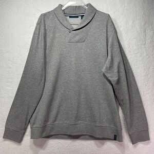Perry Ellis Mens size XL Smoked Heather Shawl Neck Pullover Long Sleeve Sweater!